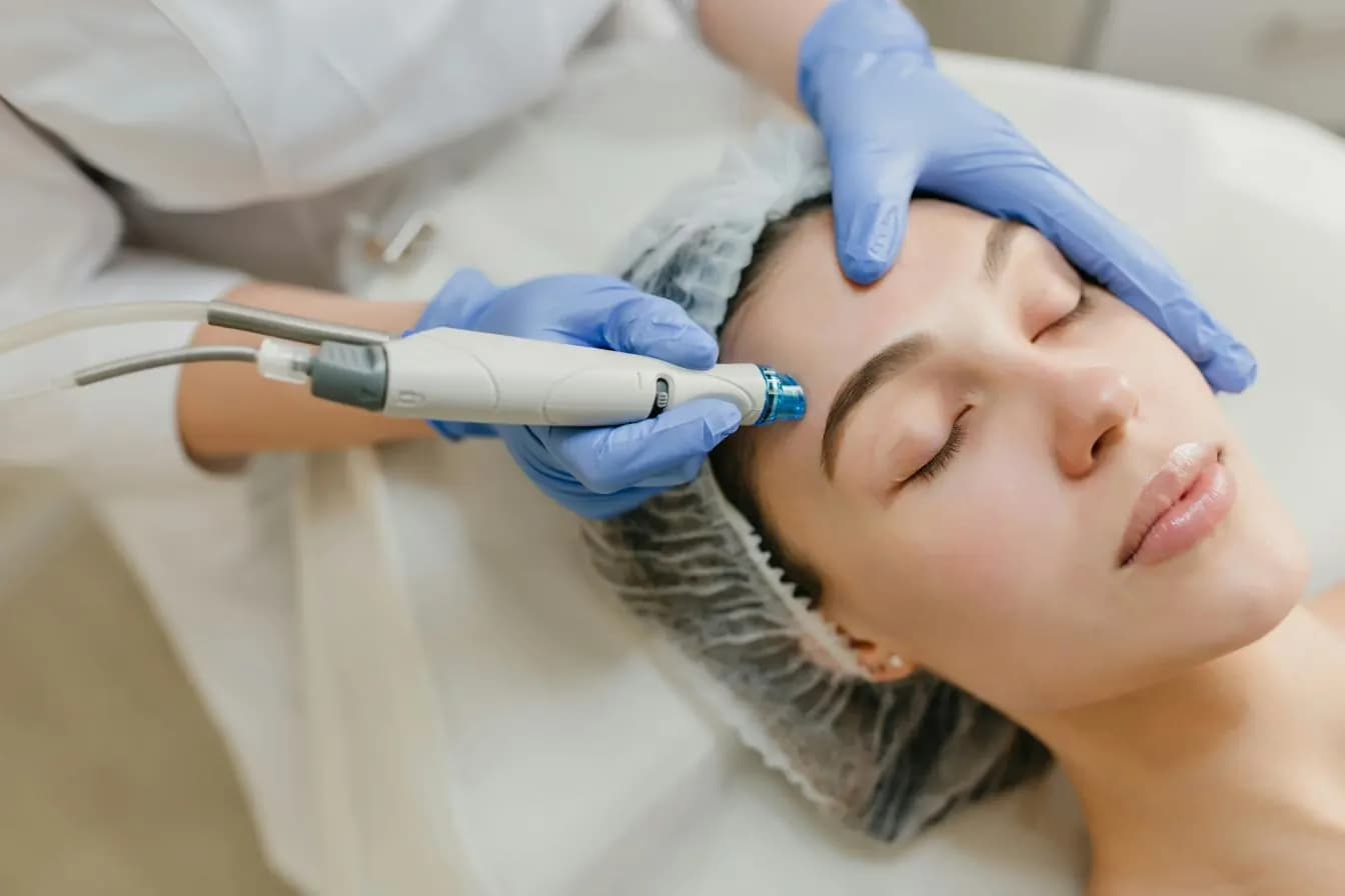 A refined aesthetic facial treatment in a premium clinic