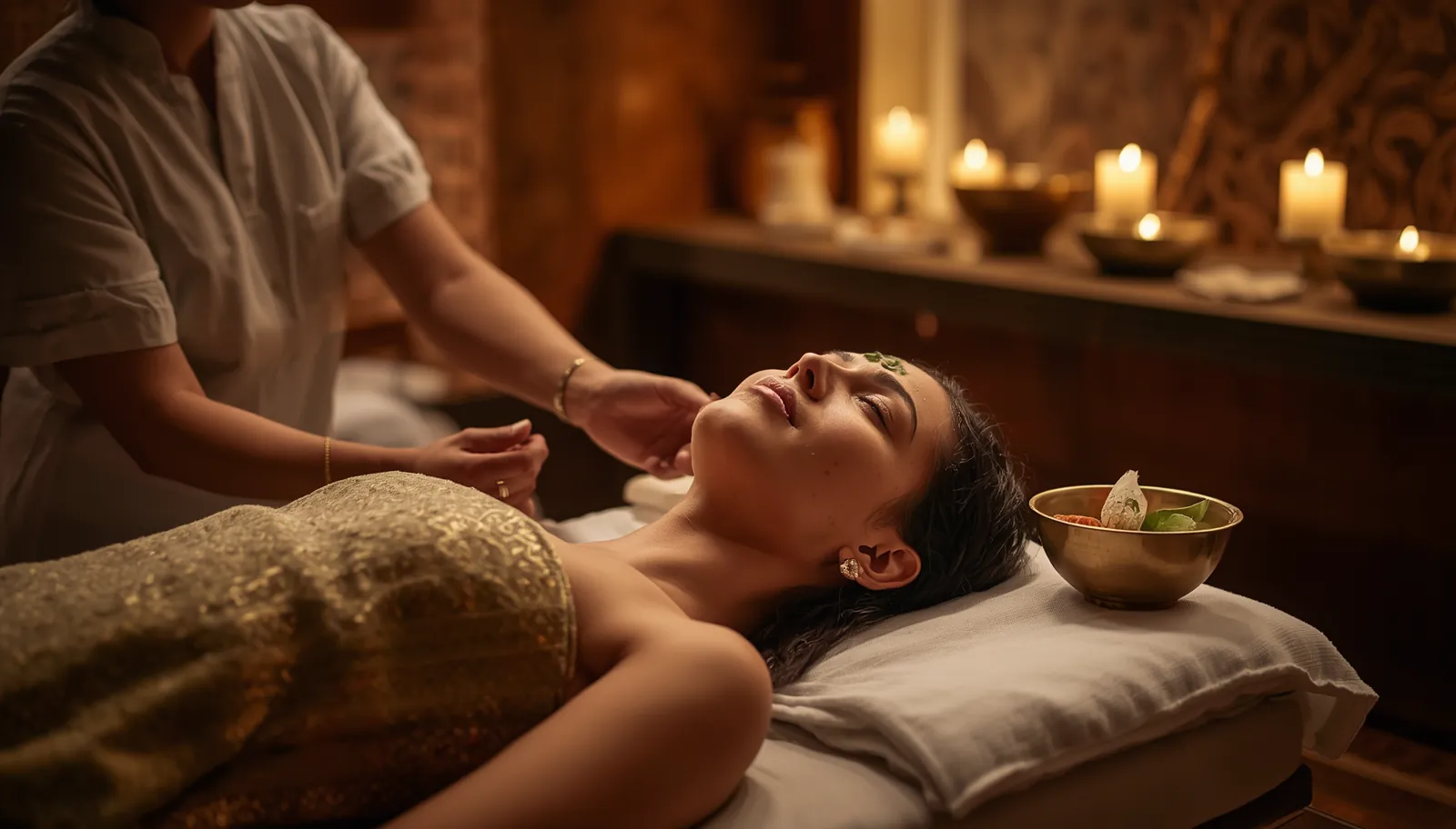 An authentic Ayurveda wellness therapy session